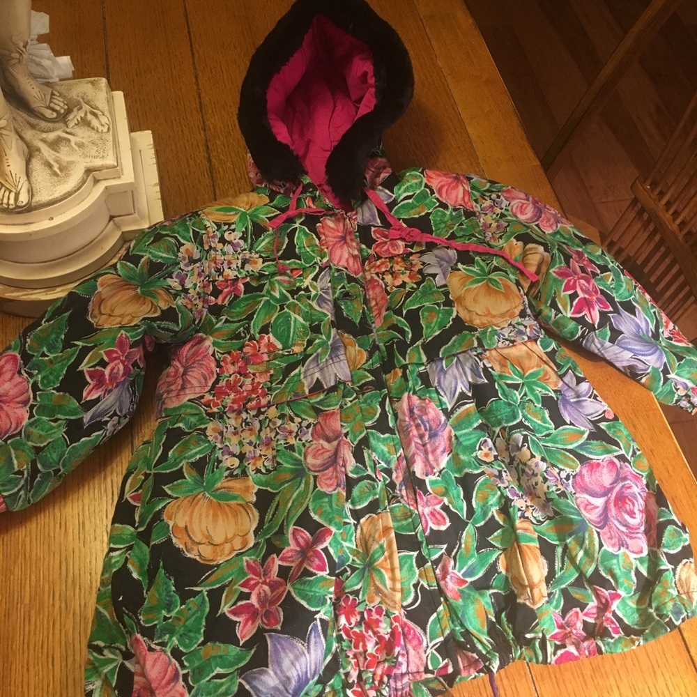 🌺 Flower Print Winter Coat for Girl's 🌺